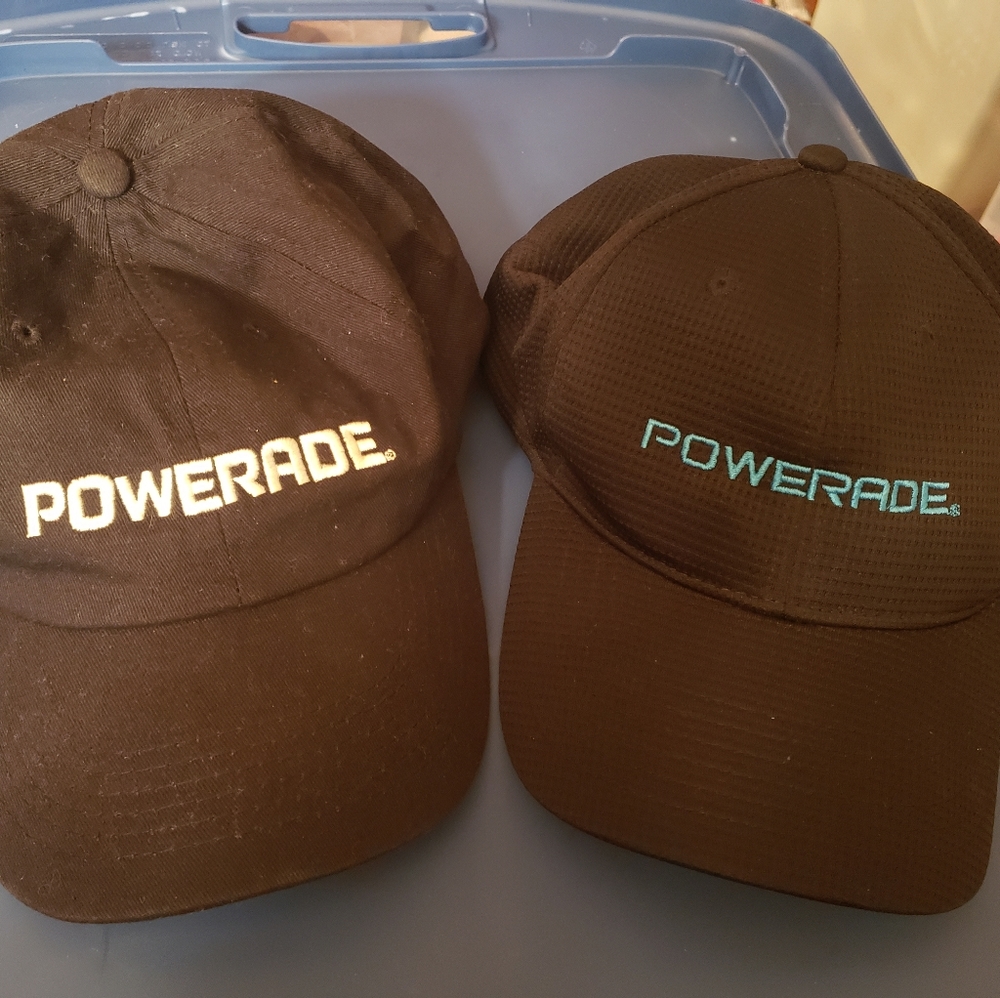 2 USED POWERADE HATS GREAT CONDITION